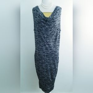 MICHAEL Michael Kors Cowl Neck Ruched Sides Sleeveless Dress